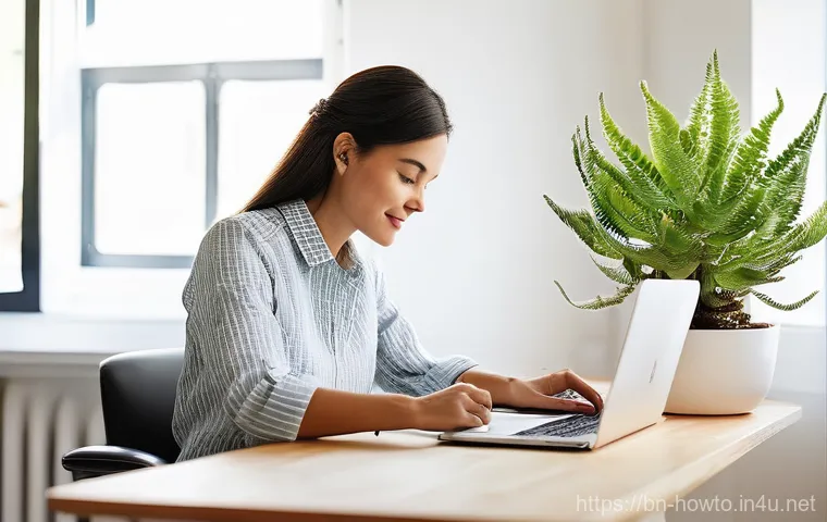 원격 근무 활용법 - **Prompt: The Inspired Home Workspace**
    A bright and airy home office corner, meticulously tidy ...