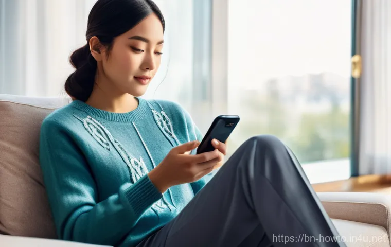 언어 교환 앱 활용법 - **Prompt 1: The Magical Pocket Teacher**
    A young adult (20s-30s, gender-neutral) is comfortably ...