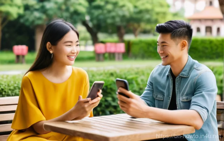 언어 교환 앱 활용법 - **Prompt 1: The Magical Pocket Teacher**
    A young adult (20s-30s, gender-neutral) is comfortably ...