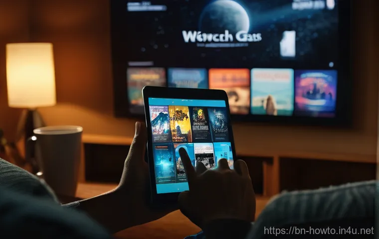 영화 리뷰 앱 활용법 - **A thoughtful young adult navigating a digital landscape of movie apps.**
    A 17-year-old, dresse...