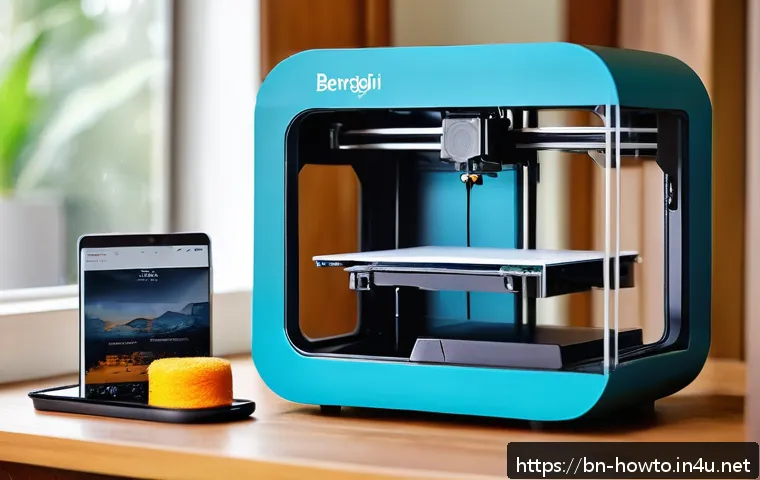3D 프린터 활용법 - A detailed scene of a modern home workshop in a Bengali household, featuring a desktop 3D printer ac...